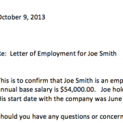 example of letter of employment