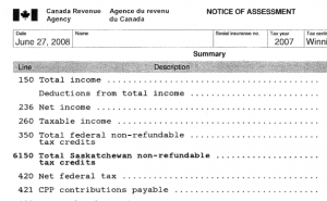 example of notice of assessment NOA